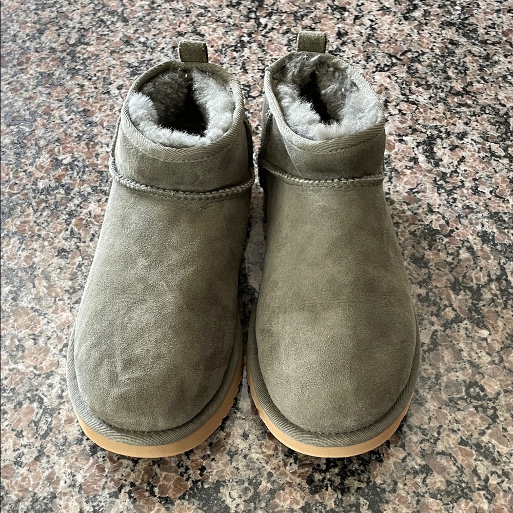 UGG Gray Plush Lined Boots